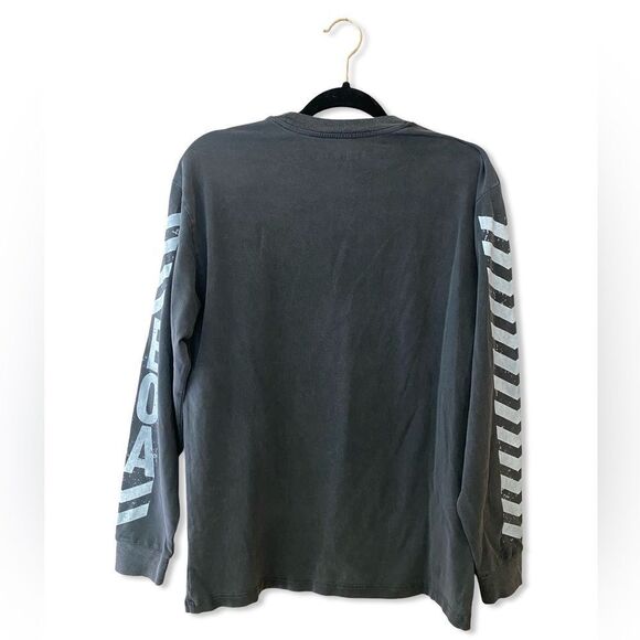 SER.O.YA Danny printed stretch cotton jersey top gray Long Sleeve Tee NWOT XS - Picture 6 of 11